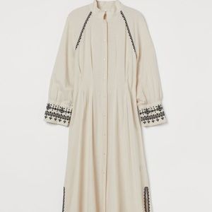 Linen-blend Kaftan Dress